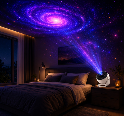 4K Galaxy Projector | 12 Premium Film Discs & Adjustable Focus